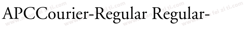 APCCourier-Regular Regular字体转换